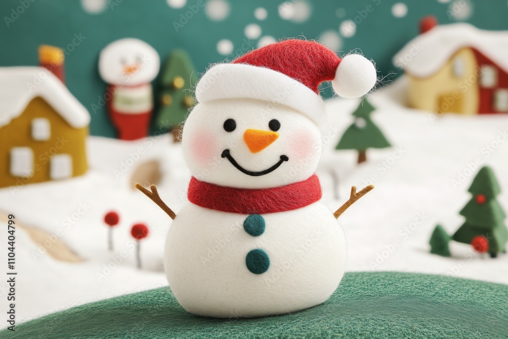 Paisagem de natal em miniatura com Papai Noel, renas e pinheiros cobertos de neve, estilo lúdico e colorido, criado por IA generativa. Paisagem de natal em miniatura com Papai Noel, renas e pinheiros cobertos de neve, estilo lúdico e colorido, criado por IA generativa.