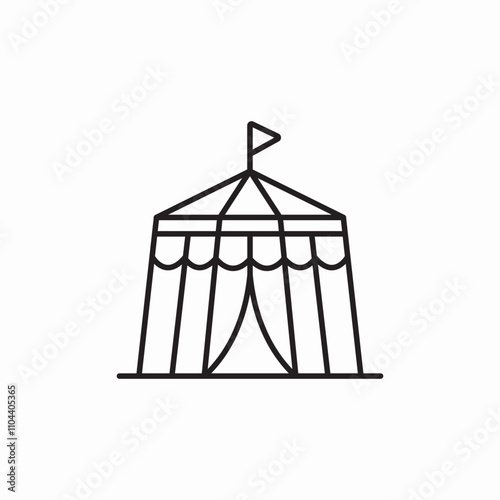 circus tent icon sign vector