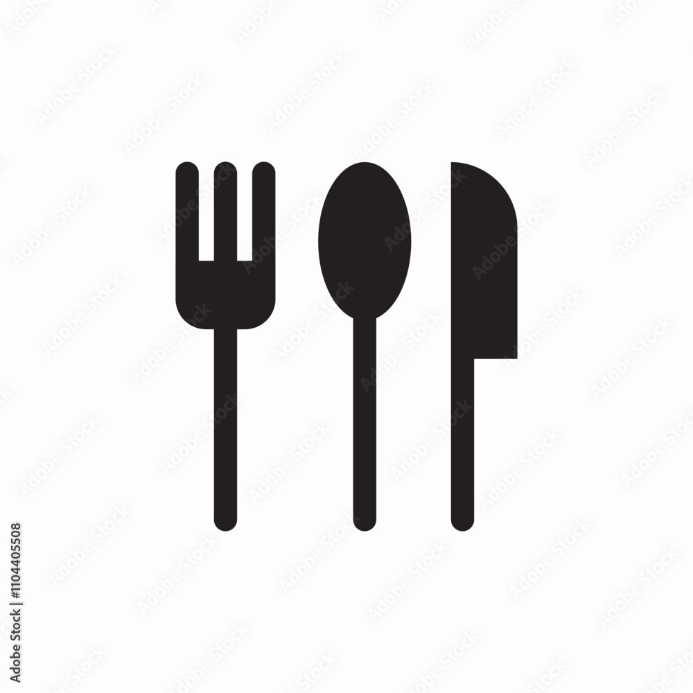 cutlery fork spoon knife icon sign vector cutlery fork spoon knife icon sign vector