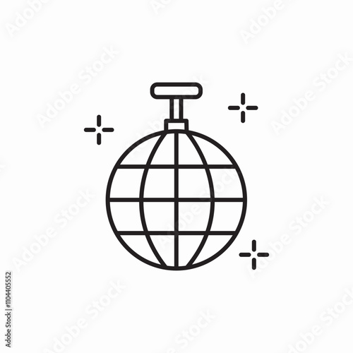 disco ball icon sign vector