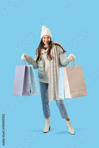 Young woman in winter cloth...