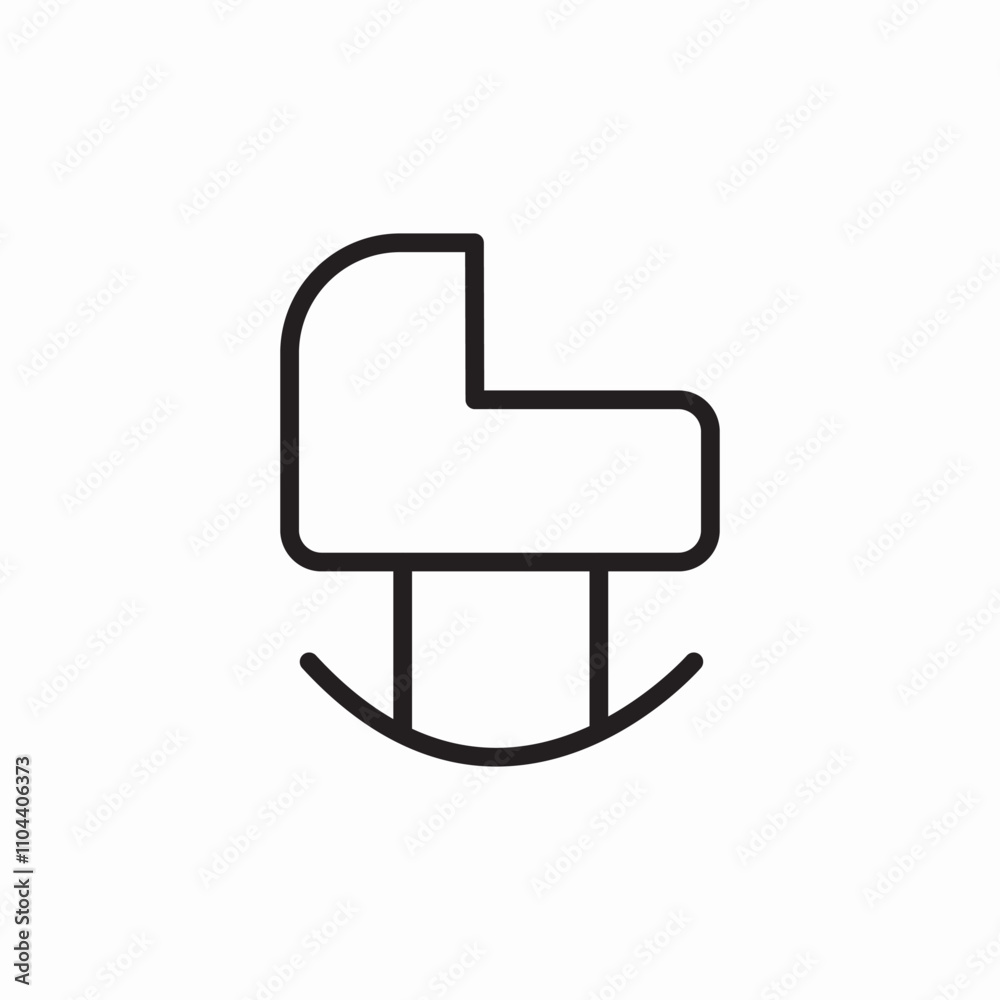 rocking cradle icon sign vector rocking cradle icon sign vector