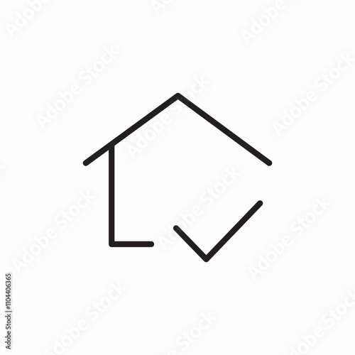 real estate check mark icon sign vector