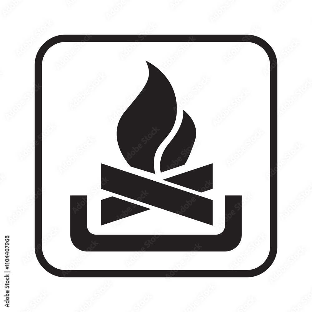 Fireplace - Campfires sign symbol Fireplace - Campfires sign symbol