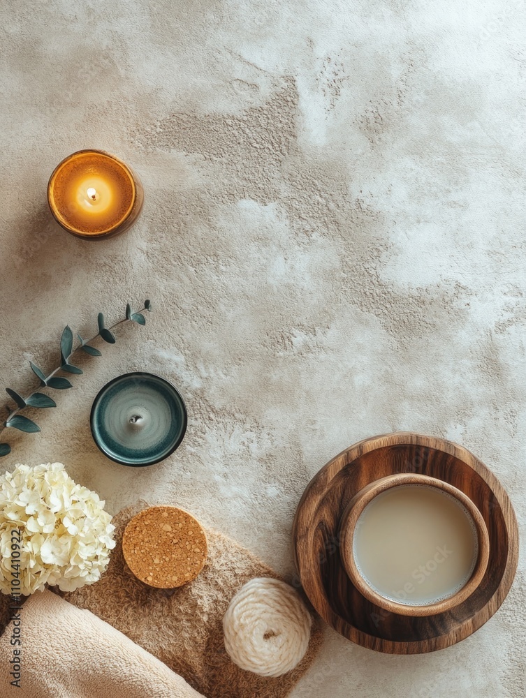 A collection of candles, bath oils and scented sticks for a relaxing and luxurious at-home spa experience. A collection of candles, bath oils and scented sticks for a relaxing and luxurious at-home spa experience.