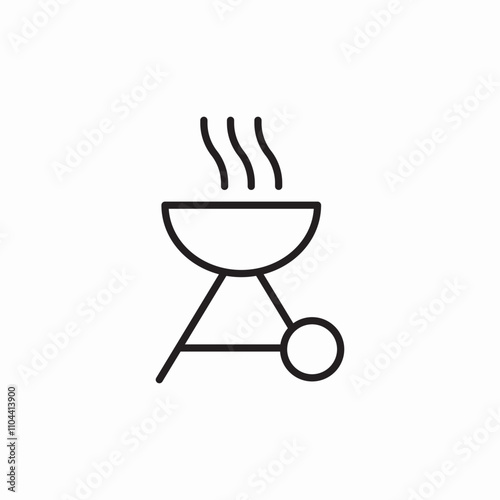 bbq grill icon sign vector