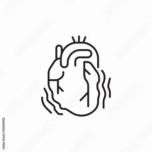 heart disorder icon sign vector