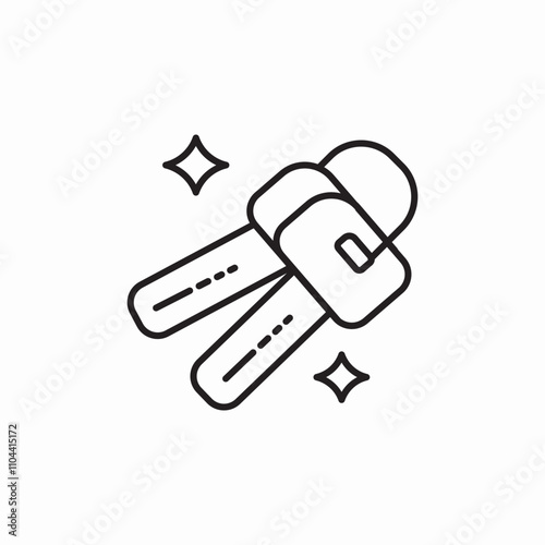 keys unlock icon sign vector