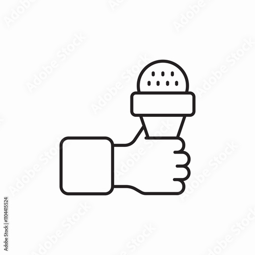 microphone interview icon sign vector