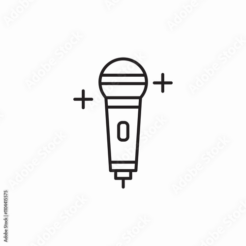 microphone sing karaoke icon sign vector