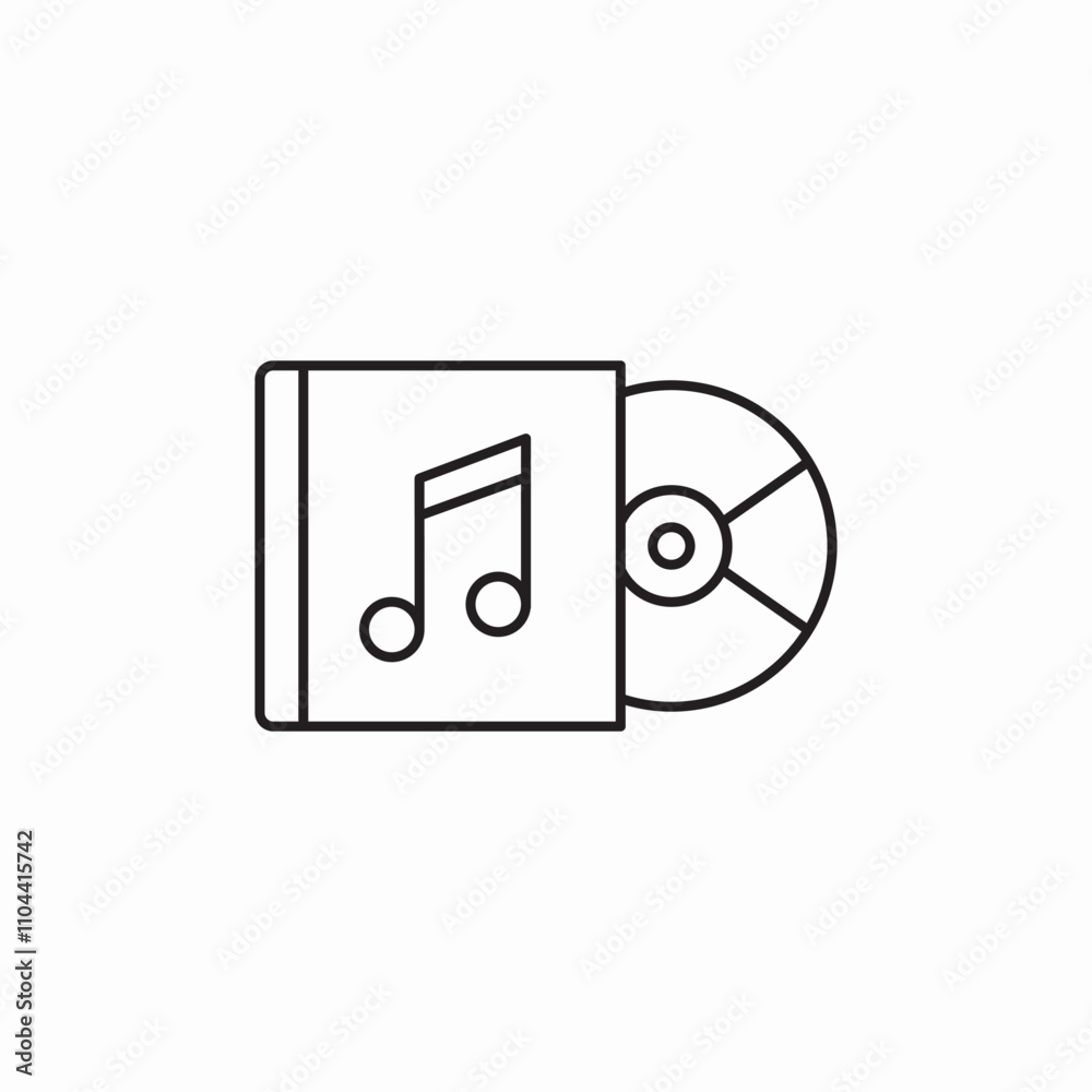 music album icon sign vector music album icon sign vector