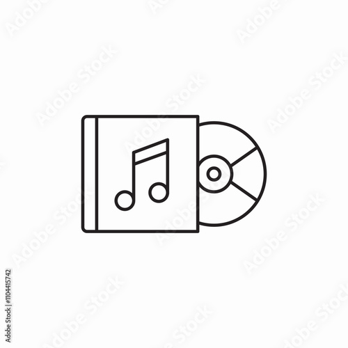 music album icon sign vector