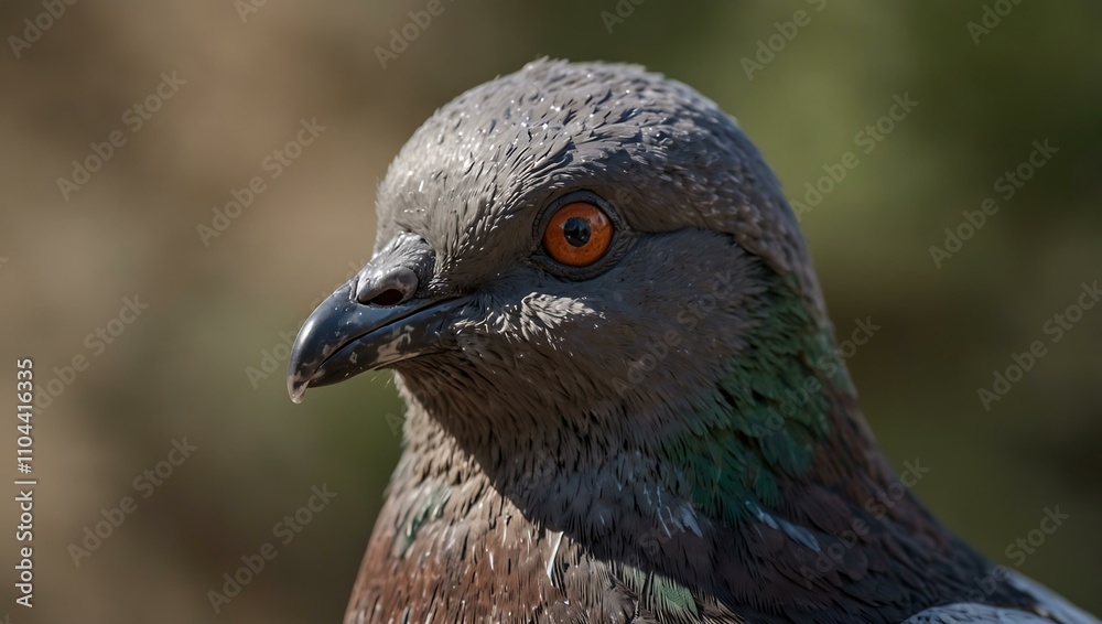 Close-up of a pigeon symbolizing peace. Close-up of a pigeon symbolizing peace.