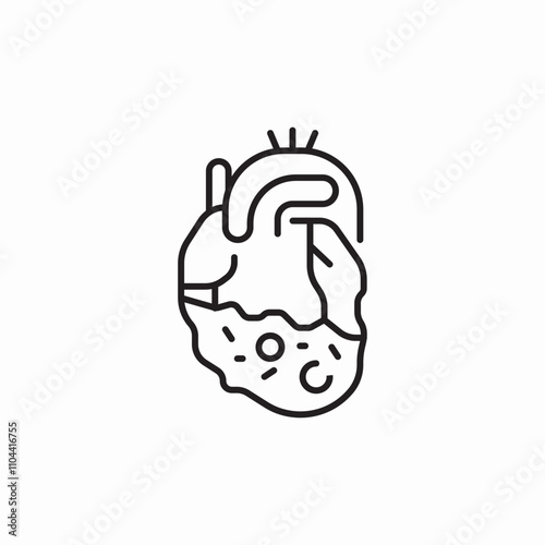 sick heart icon sign vector