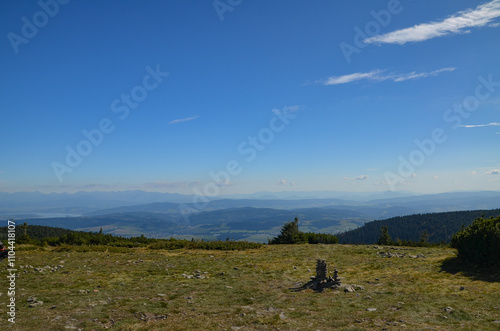 Fototapeta Naklejka Na Ścianę i Meble -  picturesque and wonderful views on the way to Pilsko in the Beskid Mountains