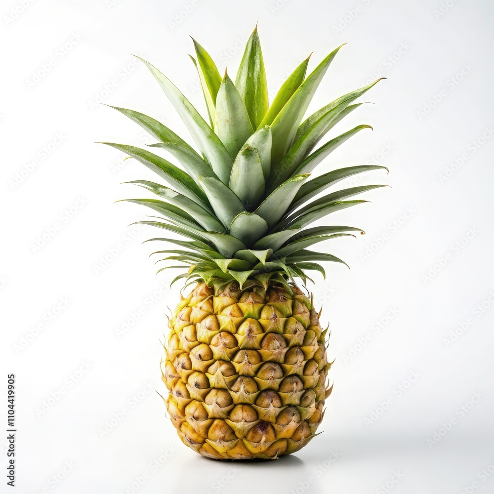Fresh Pineapple on a Clean White Background. Generative AI Fresh Pineapple on a Clean White Background. Generative AI
