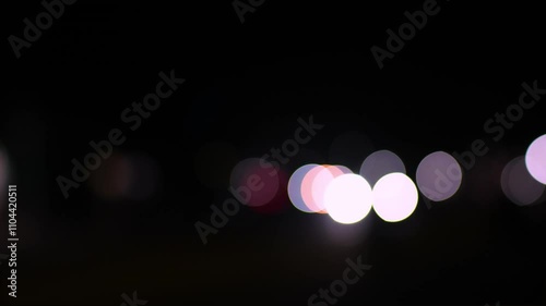 Road vechicles glow light bokeh background