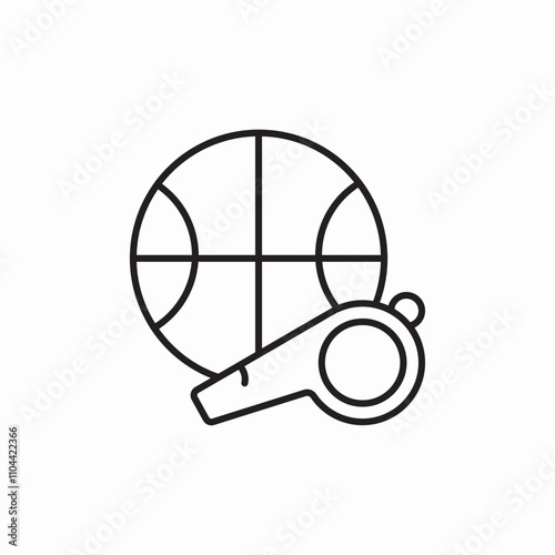 basketball referee icon sign vector
