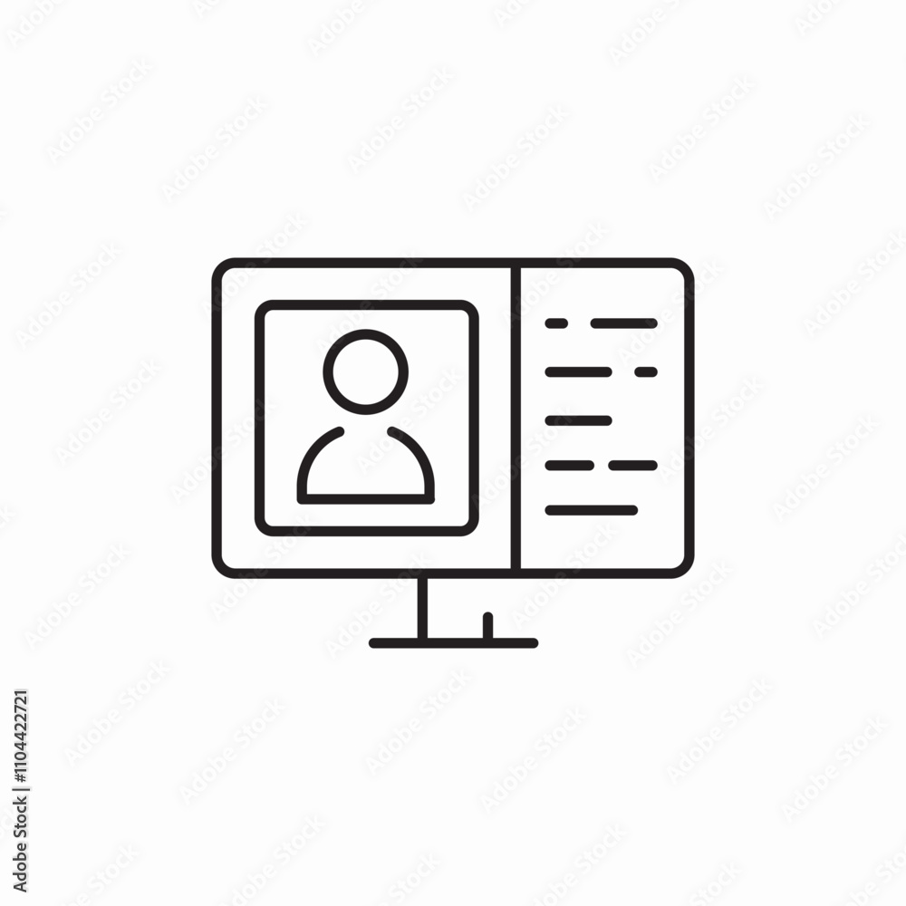 computer online resume icon sign vector computer online resume icon sign vector