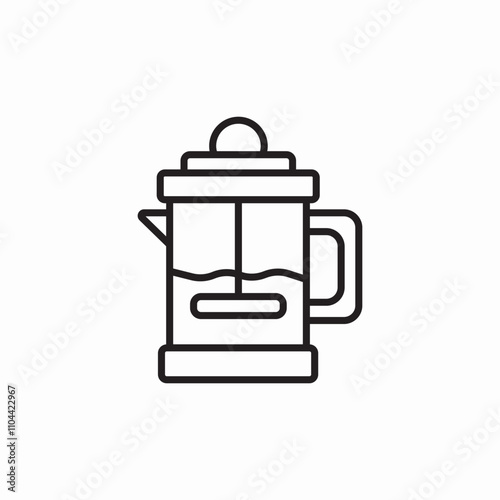 filter teapot icon sign vector