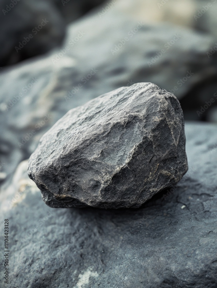 Fototapeta premium Granite rock on rough ground