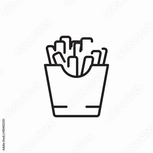 french fries icon sign vector