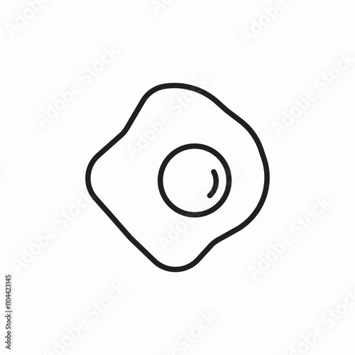 fried egg icon sign vector