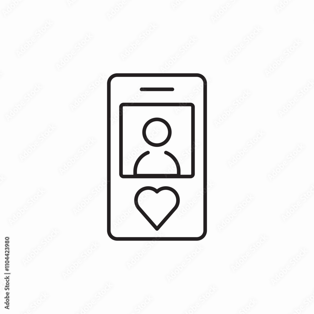 phone social media photo like icon sign vector phone social media photo like icon sign vector