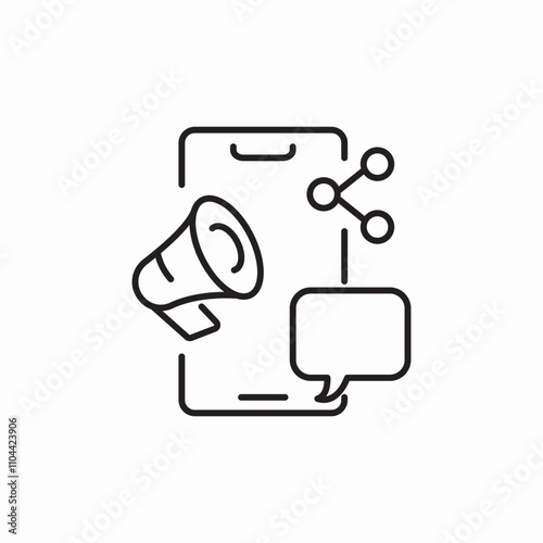 phone social media icon sign vector