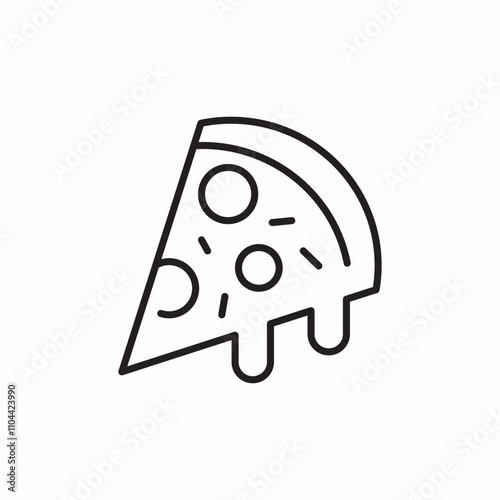 pizza slice icon sign vector