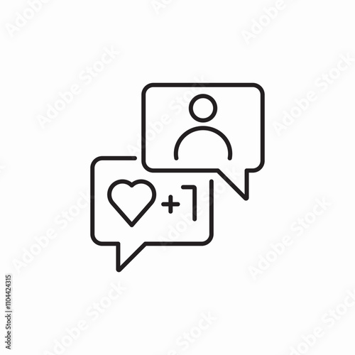 social media reactions icon sign vector