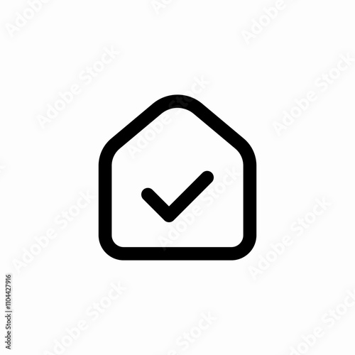 house check mark icon sign vector