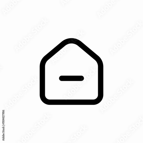 house minus remove icon sign vector