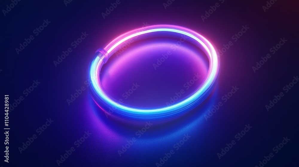 A neon colored circle with a purple and blue hue A neon colored circle with a purple and blue hue