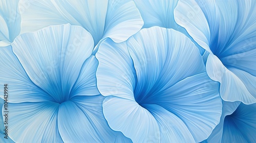   A close-up of a blue flower, featuring two white flowers nestled within its petals