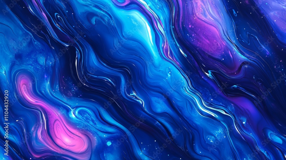 Futuristic abstract banner featuring wavy blue and purple liquid shapes with glowing retro waves Futuristic abstract banner featuring wavy blue and purple liquid shapes with glowing retro waves