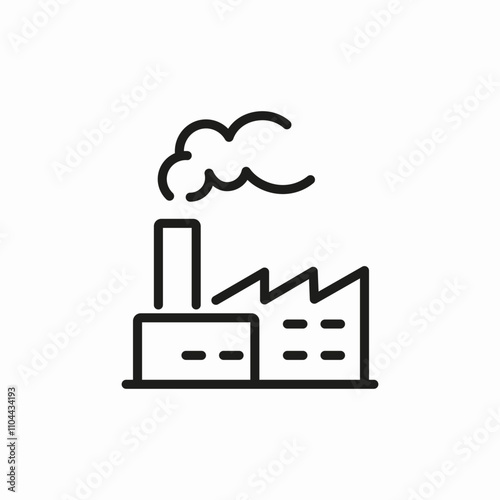 factory pollution icon sign vector