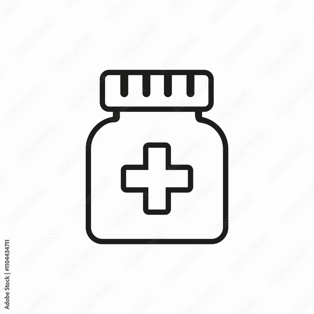 medicines jar icon sign vector medicines jar icon sign vector