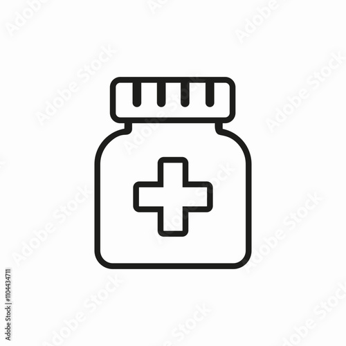 medicines jar icon sign vector