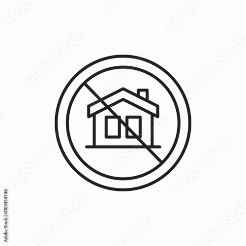 no house icon sign vector