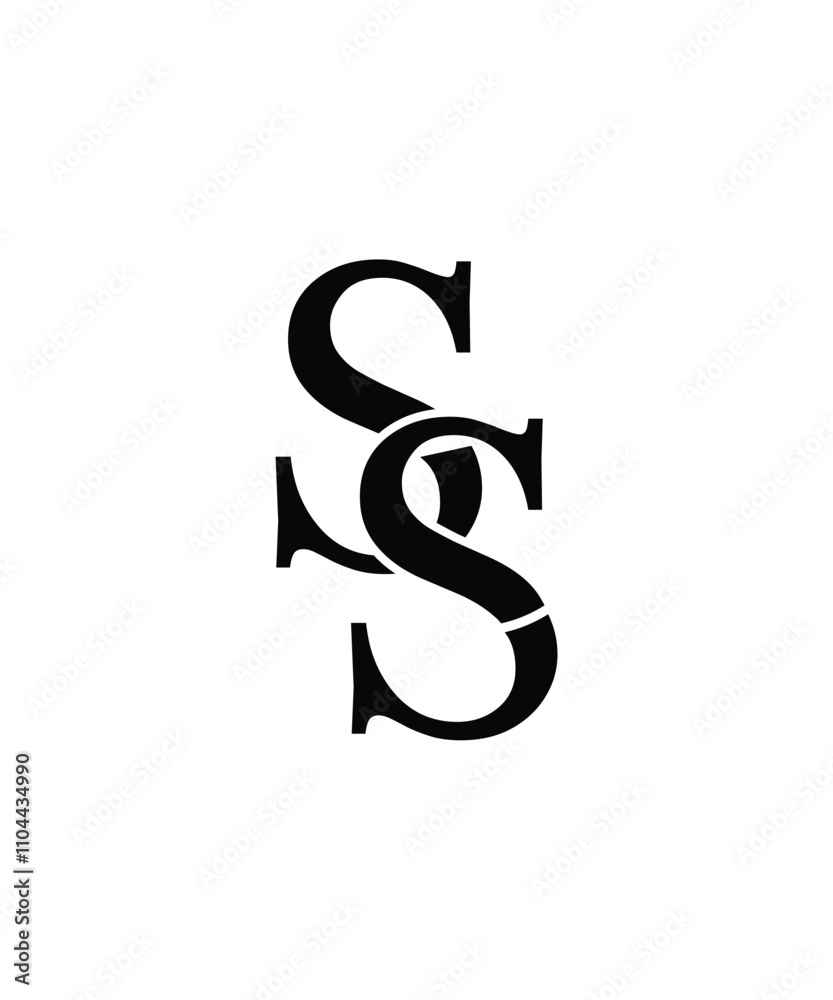 SS initial letter logo design, SS luxury logo. Vector illustration SS initial letter logo design, SS luxury logo. Vector illustration