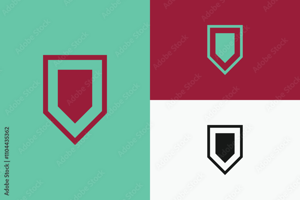 simple shield logo, suitable for brand identity logo of security companies and insurance companies.