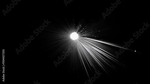 Bright, radiant sun rays shining against a black background, creating a dramatic overlay.