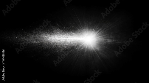 Designed film texture background with heavy grain, dust and a light leak Real Lens Flare Shot in Studio over Black Background. Easy to add as Overlay or Screen Filter over Photos overlay