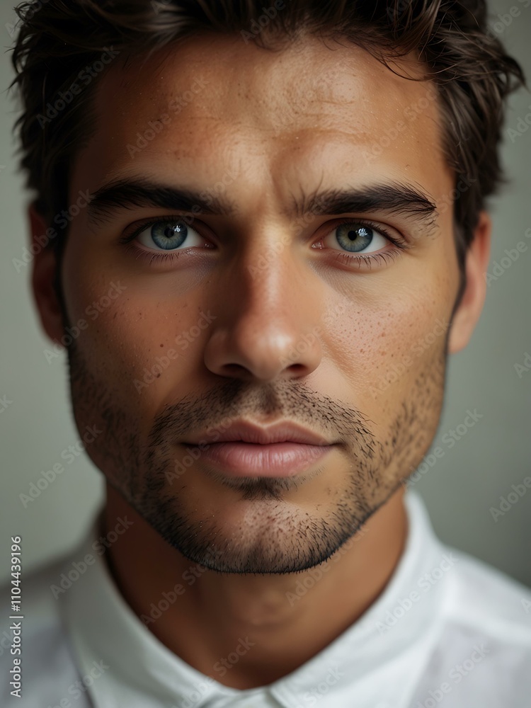 Close-up portrait of a handsome man. Close-up portrait of a handsome man.