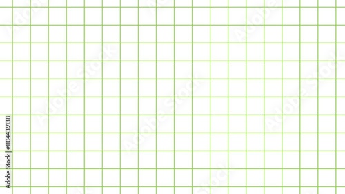 横方向に動くシンプルなチェック柄（黄緑）、グラフチェック、ラインチェック、方眼、マス目、ループ素材