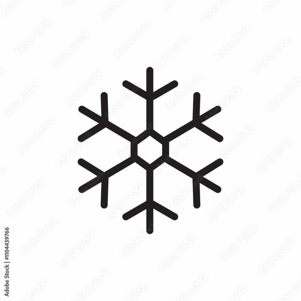 snowflake cold icon sign vector snowflake cold icon sign vector