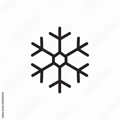 snowflake cold icon sign vector