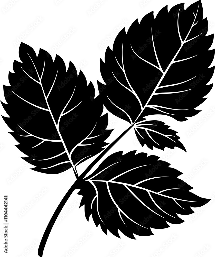 Obraz premium Stylized Illustration of Mint Leaves