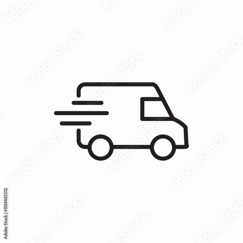 express delivery truck icon sign vector